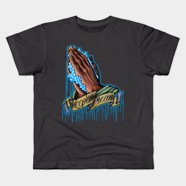 Soapy Hands Kids T-Shirt by Timwould